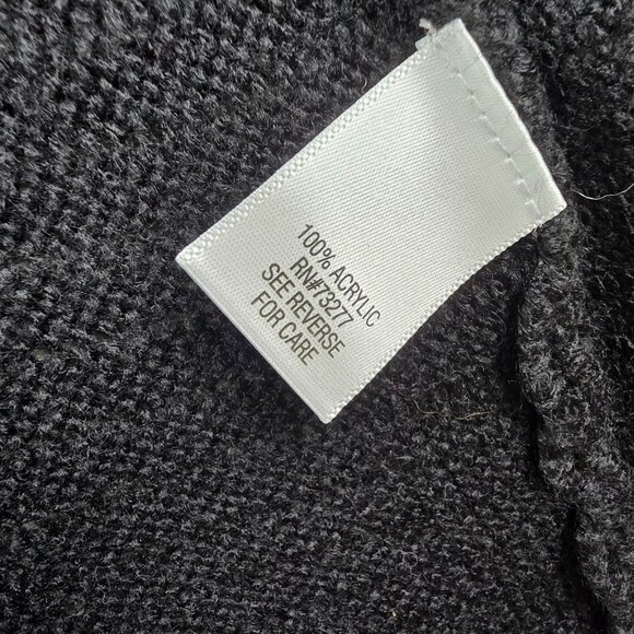 Dana Buchman Womens Open-Front Cardigan Black 3X Acrylic Ribbed Knit - Picture 5 of 9